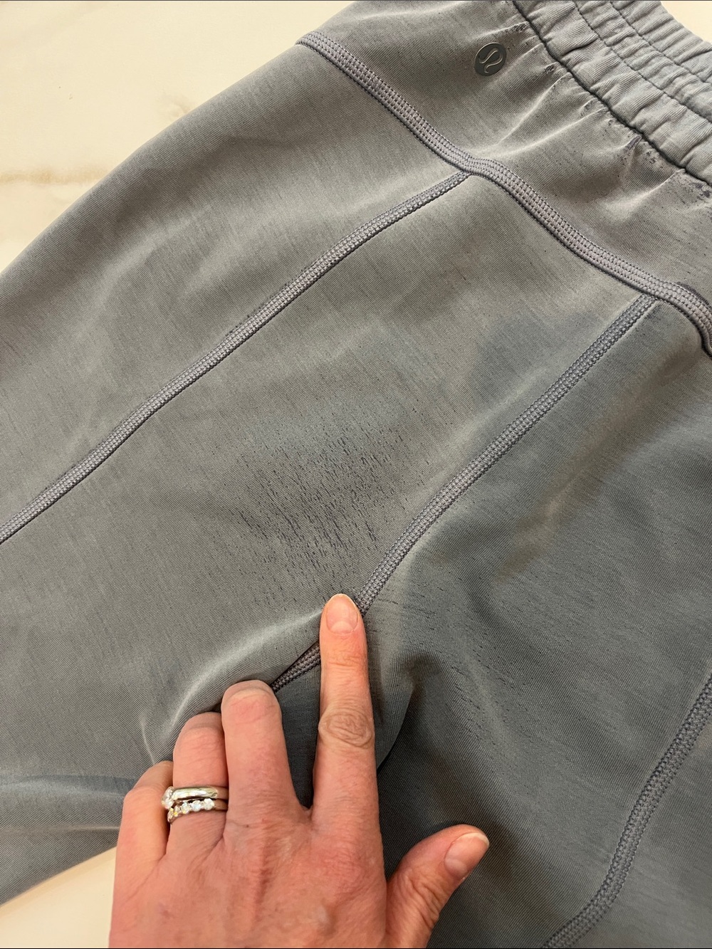 womens lululemon Grey Relaxed Fit Drawstring Pants - Picture 7 of 11
